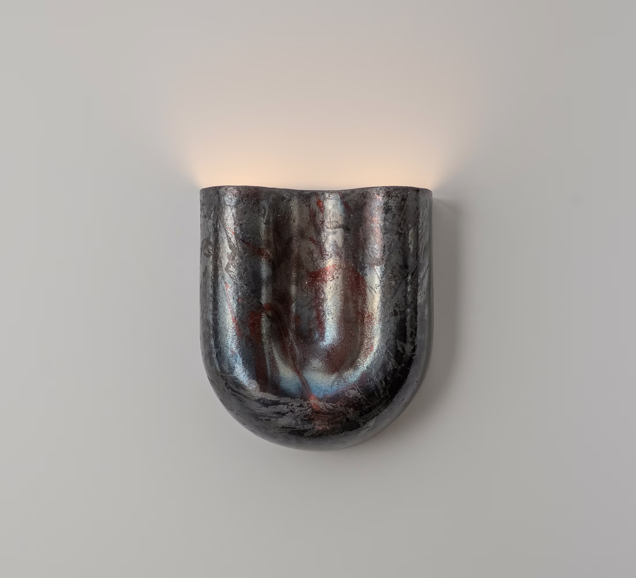 Preview onda raku ceramic wall sconce black 4LTB