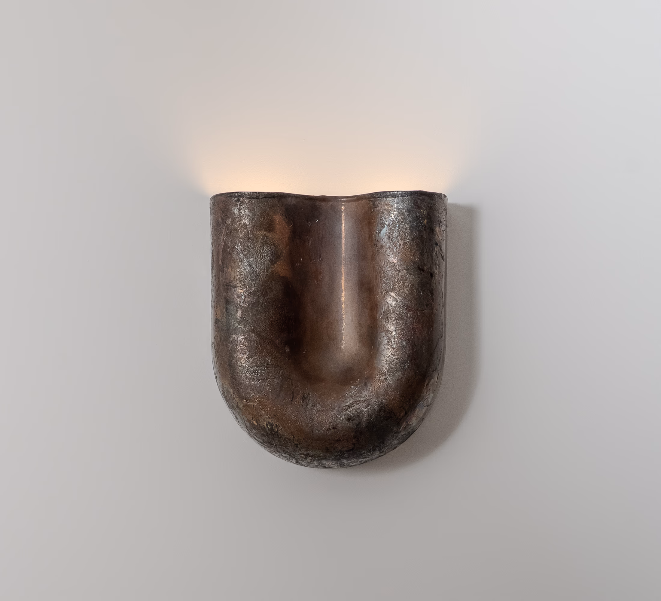Preview onda raku ceramic wall sconce copper q7zu