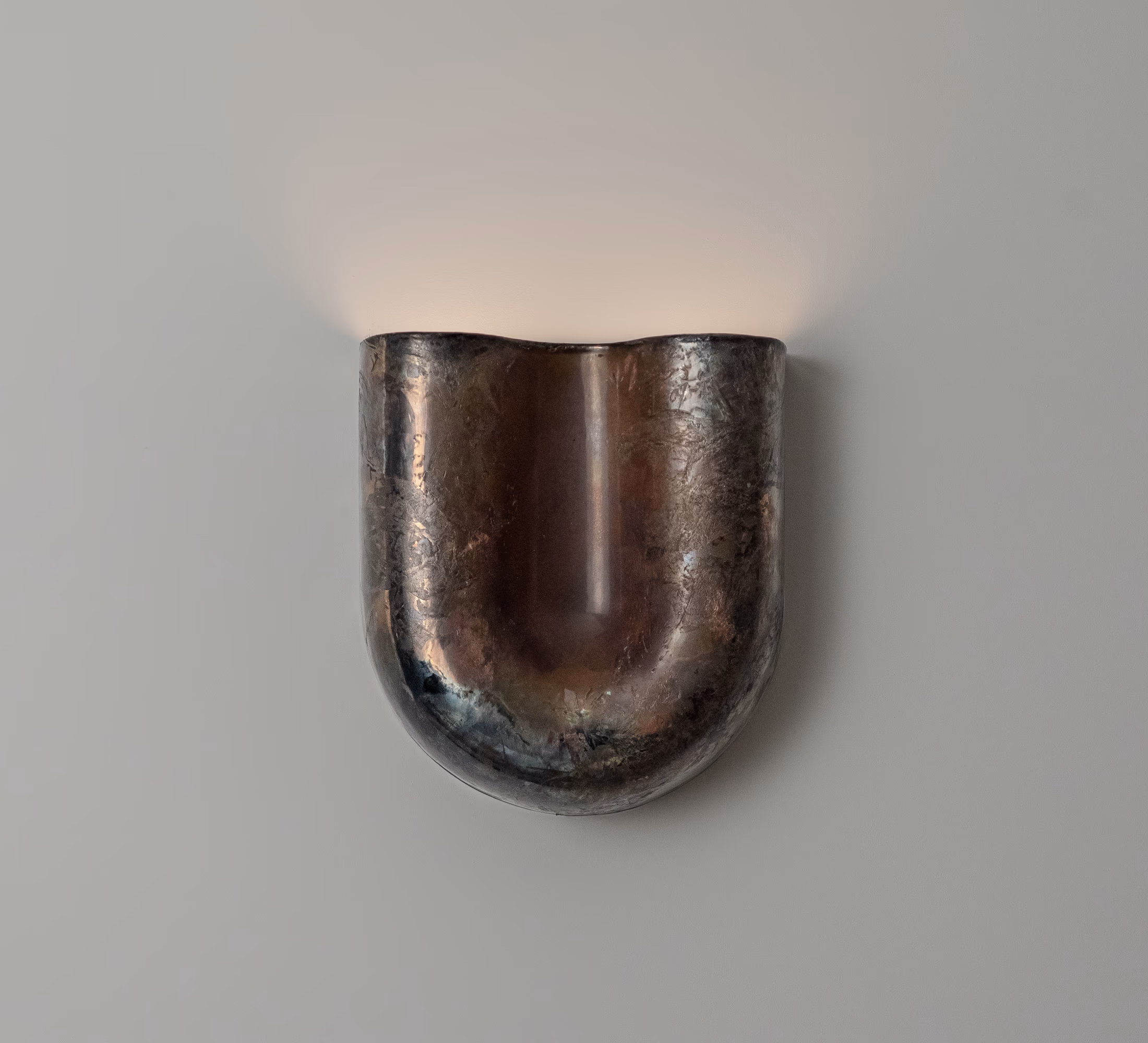 Preview onda raku ceramic wall sconce copper wfnc